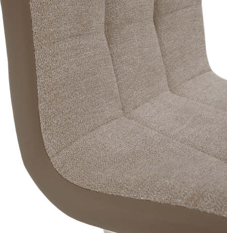 Jídelní židle SALOMA NEW, béžová látka / ekokůže béžová / chrom