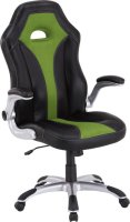 Kancelářská židle, černá/zelená, IZAR