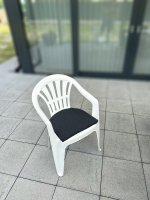 Malý polstr na židli, tmavěšedý melír