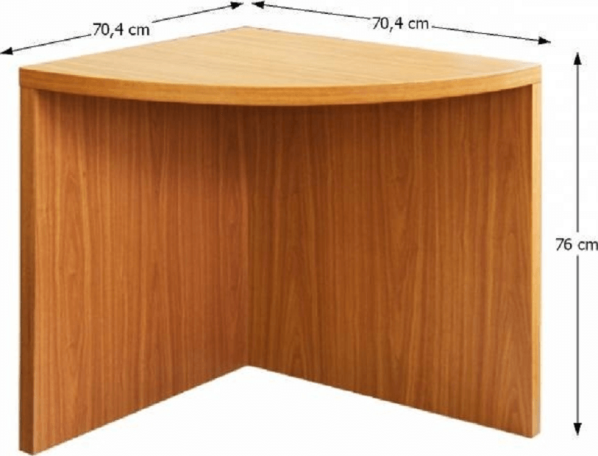 Rohový obloukový stůl, třešeň, OSCAR T05