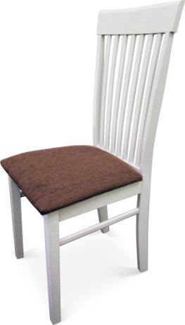 Židle, bílá / hnědá látka, ASTRO