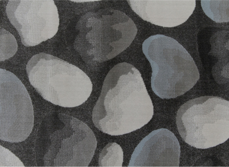 Levně Koberec, hnědá / šedá / vzor kameny, 133x190, Menga