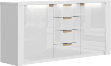 Komoda ARTEK AR46, bílý lesk / bílá
