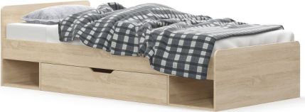 Postel s úložným prostorem TEYO 1S / 90, dub sonoma