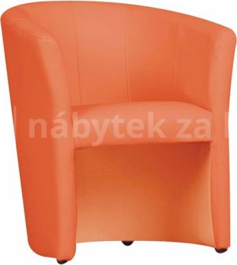 Křeslo CUBA, ekokůže oranžová