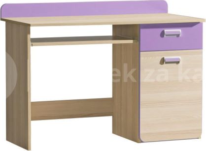 PC stůl, jasan/fialový, EGO L10