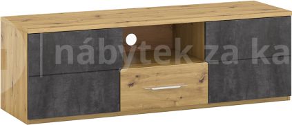 RTV stolek ERIDAN B, dub artisan/šedý beton