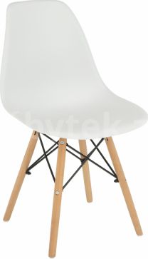 Židle CINKLA 3 NEW, bílá / buk