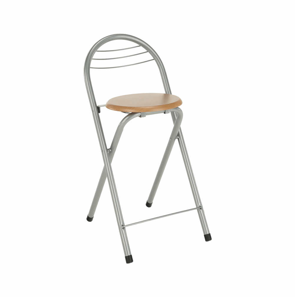 Levně Barová židle BOXER, buk/chrom