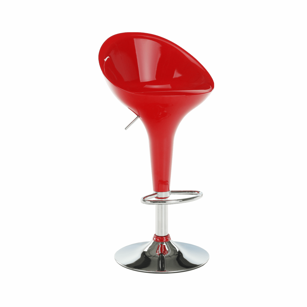 Barová židle, chrom / červená, ALBA NOVA - červená - Kov