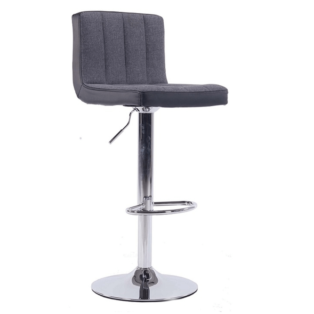 Levně Barová židle, šedá / černá / chromovaná, HILDA