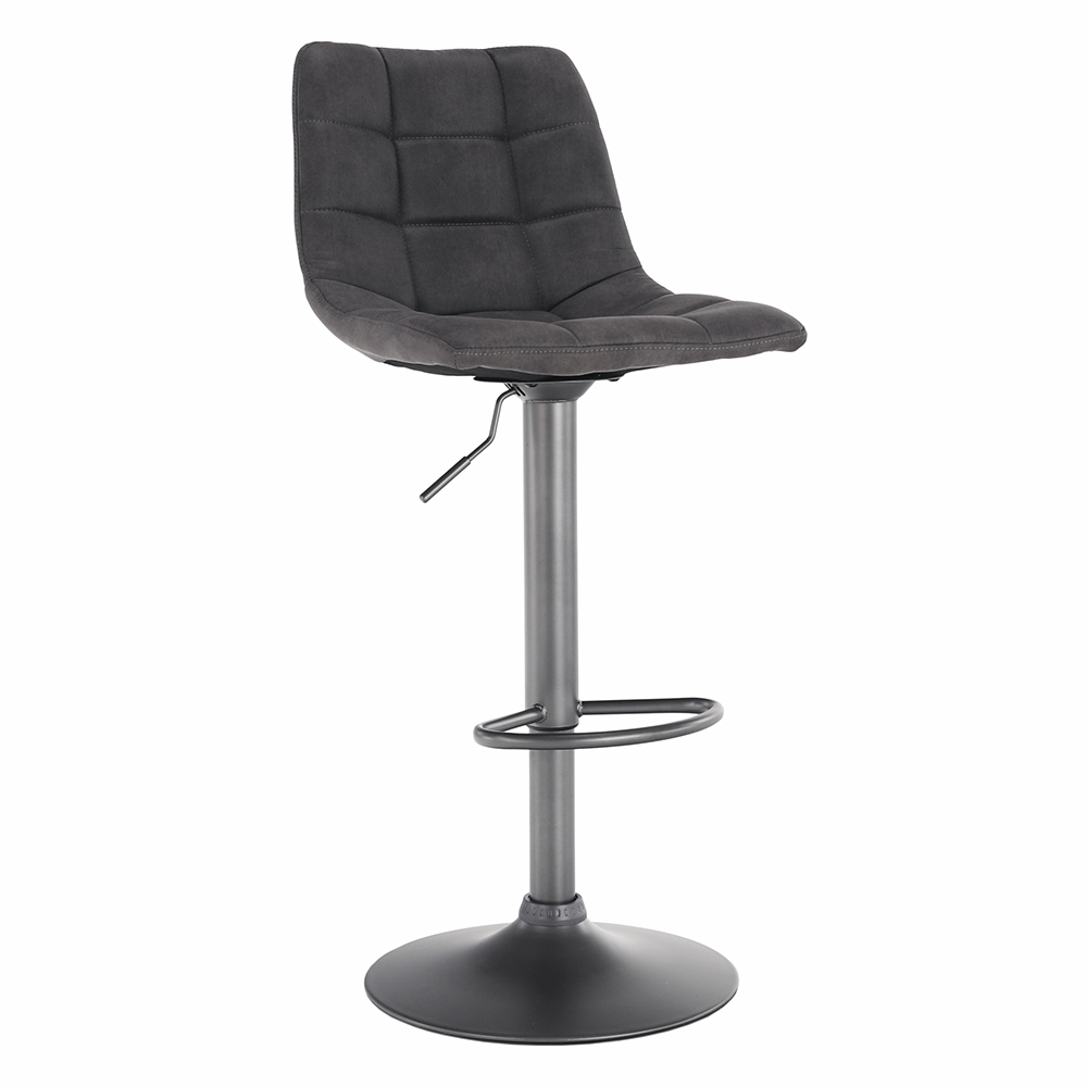 Levně Barová židle LAHELA, šedá / černá