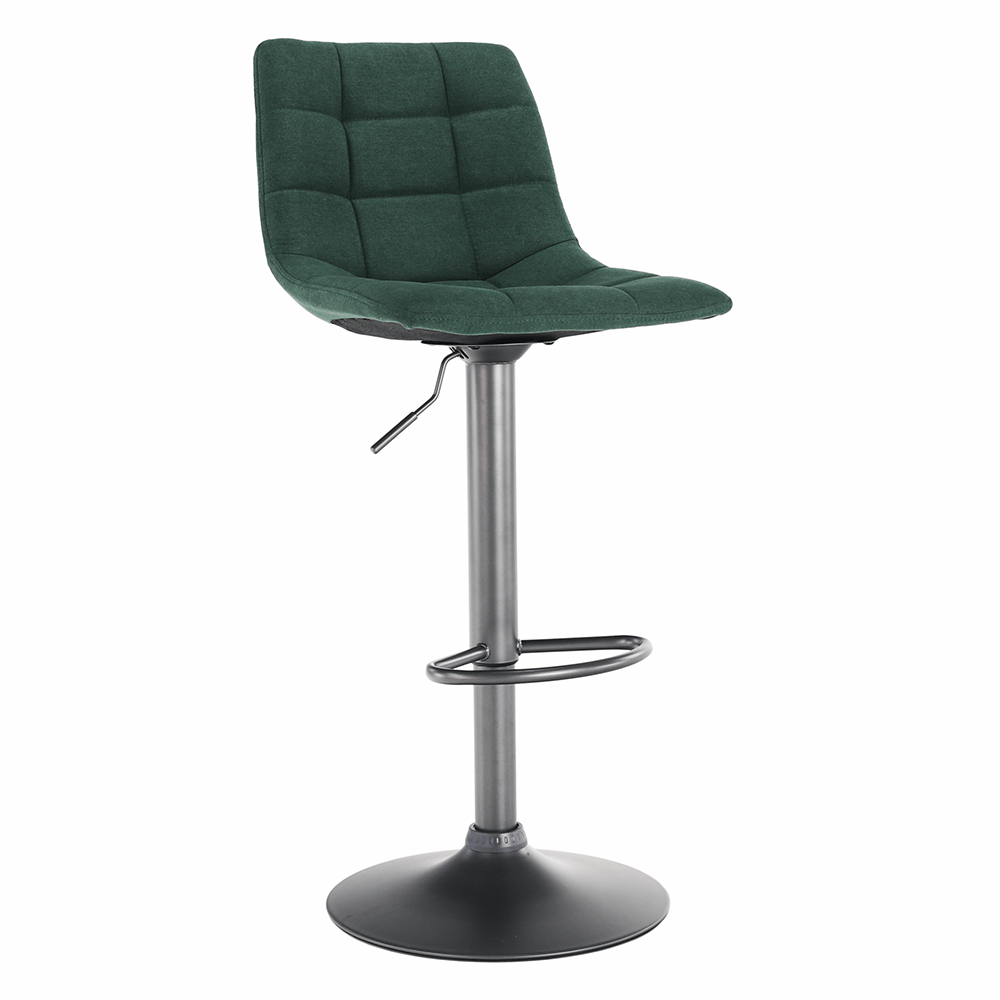 Levně Barová židle LAHELA, smaragdová / černá