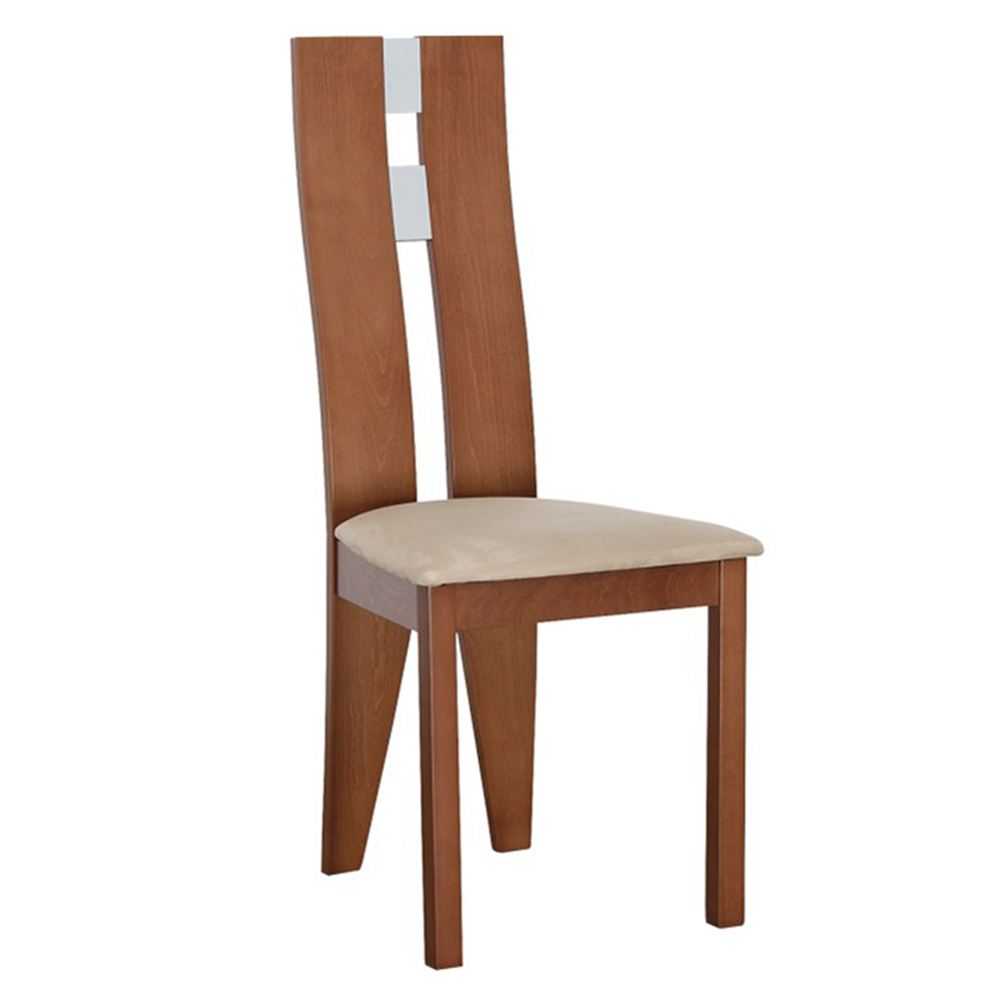 Dřevěná židle, třešeň/látka béžová, BONA - béžová - Dřevo