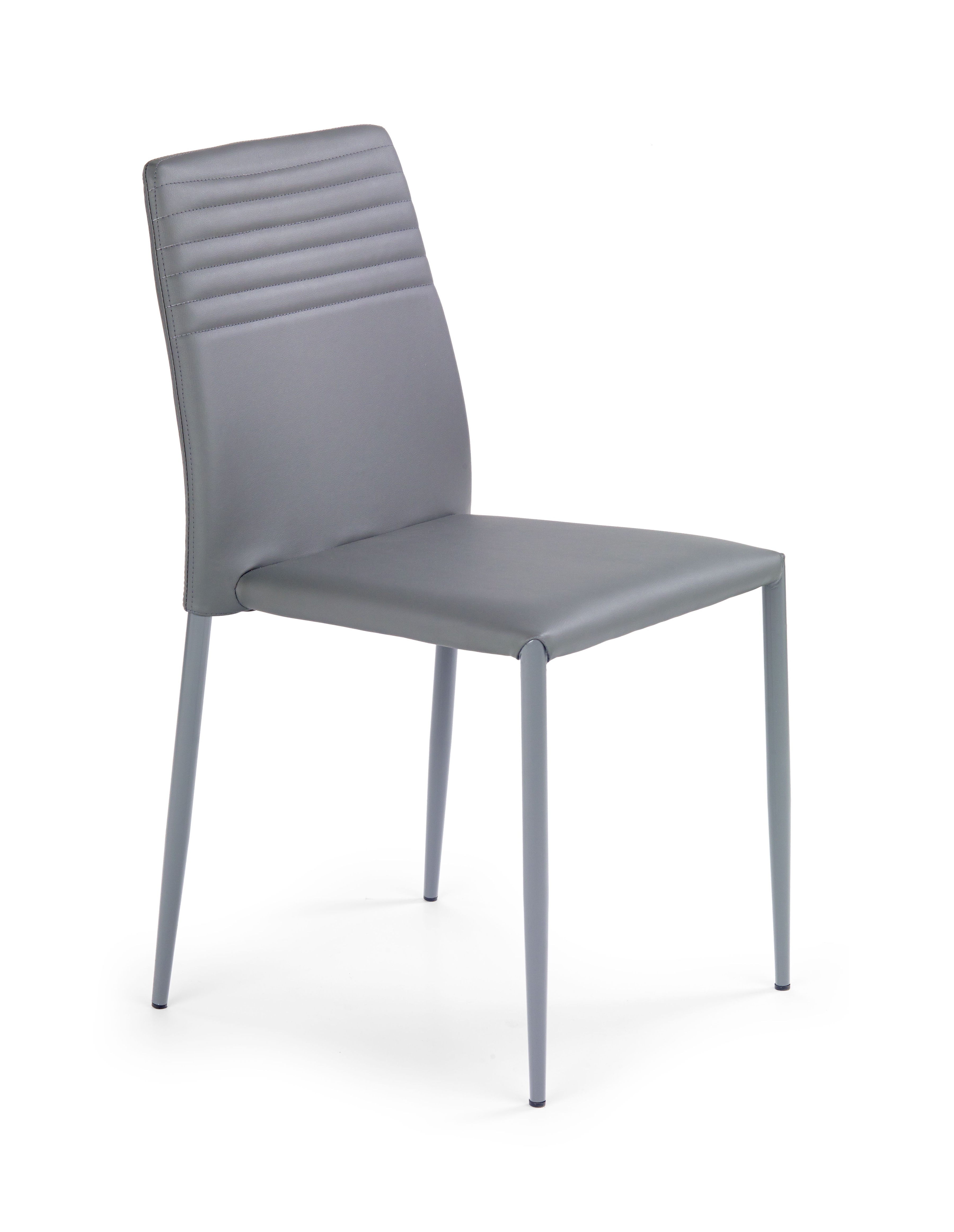 Jídelní židle K137, šedá - šedá - Ekokůže
