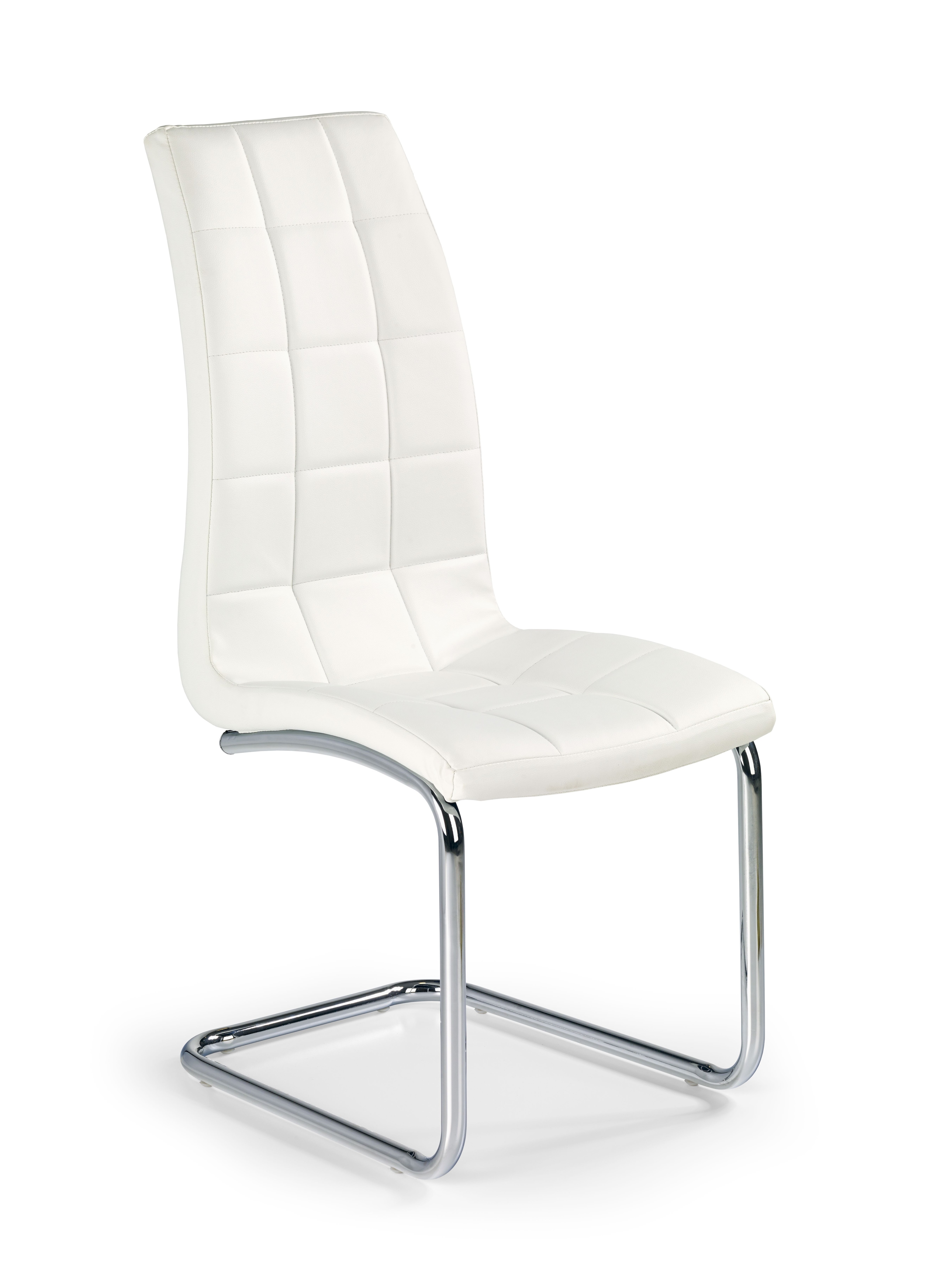 Jídelní židle K147, bílá - bílá - Ekokůže