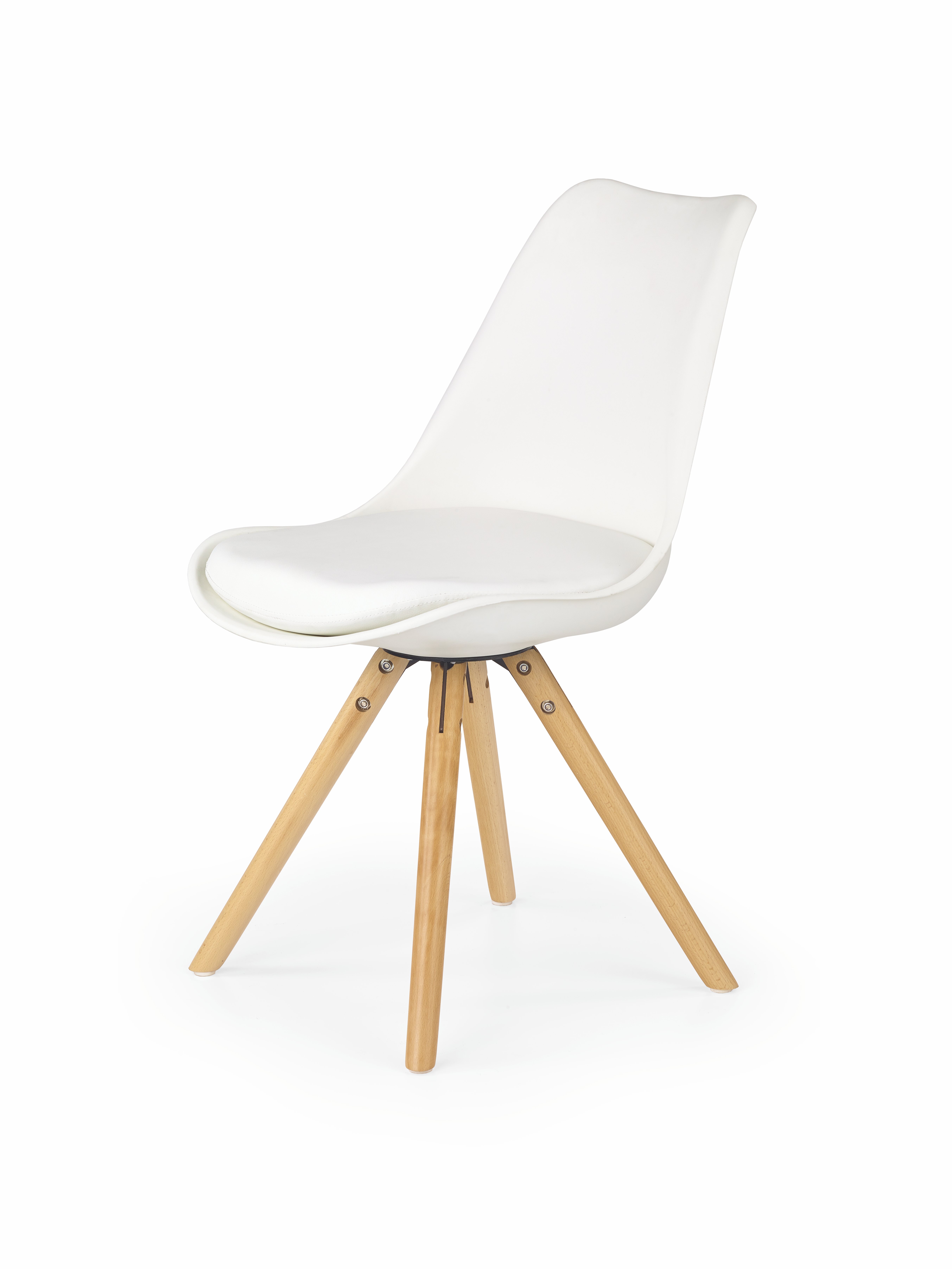 Jídelní židle K201, bílá - bílá - Plast
