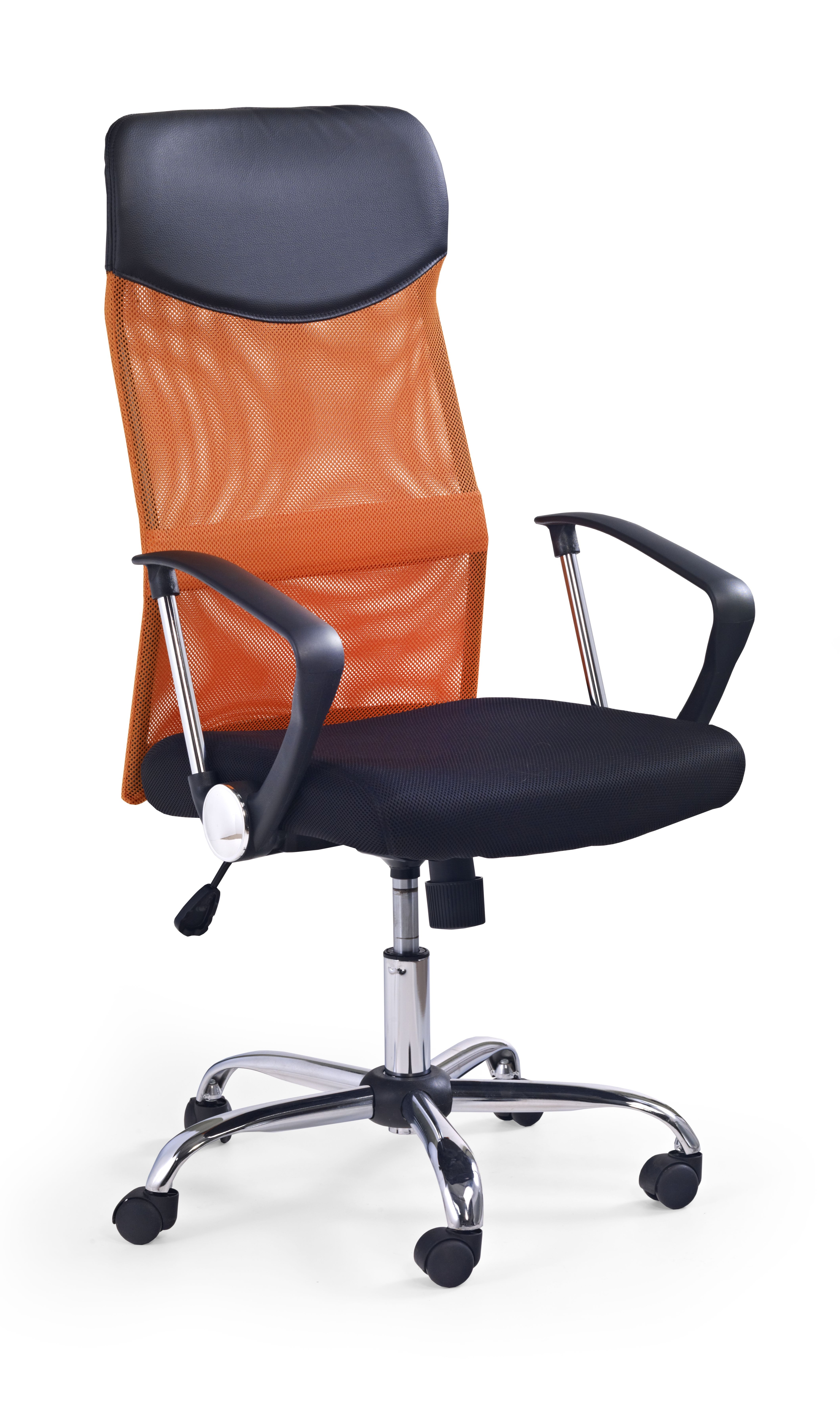 Kancelářská židle Vire oranžová - černá - Látka
