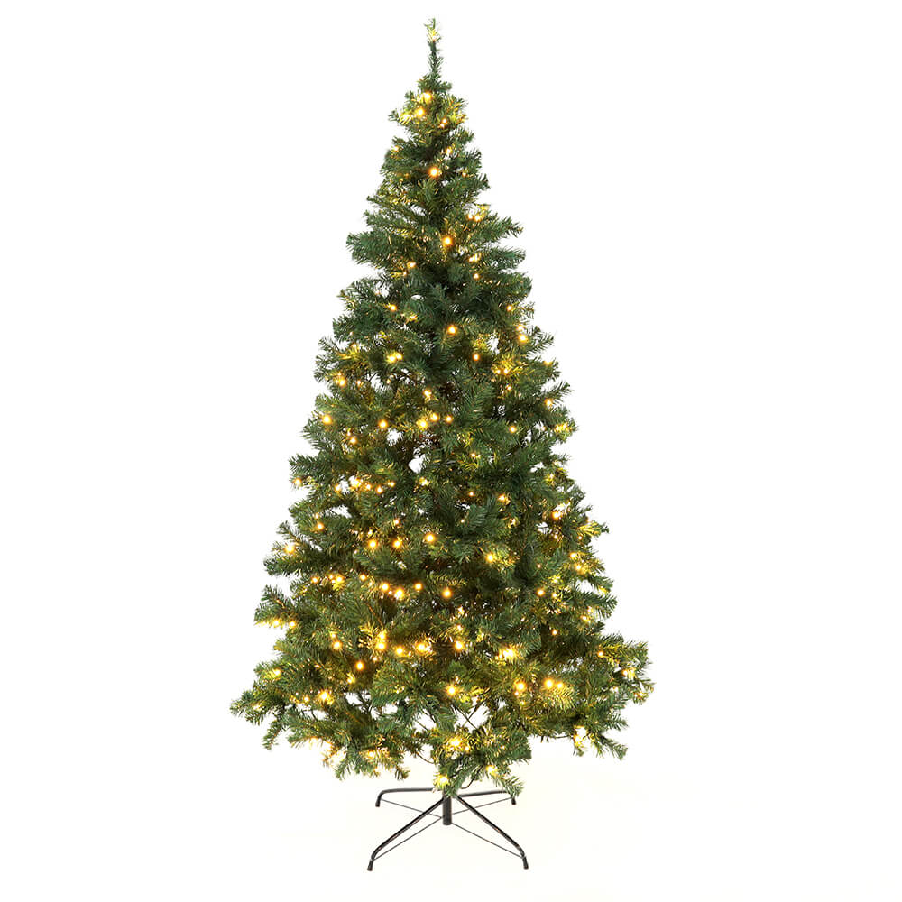 Levně Vánoční stromek se světýlky, zelená, 220 cm, LED450, CHRISTMAS TYP 5