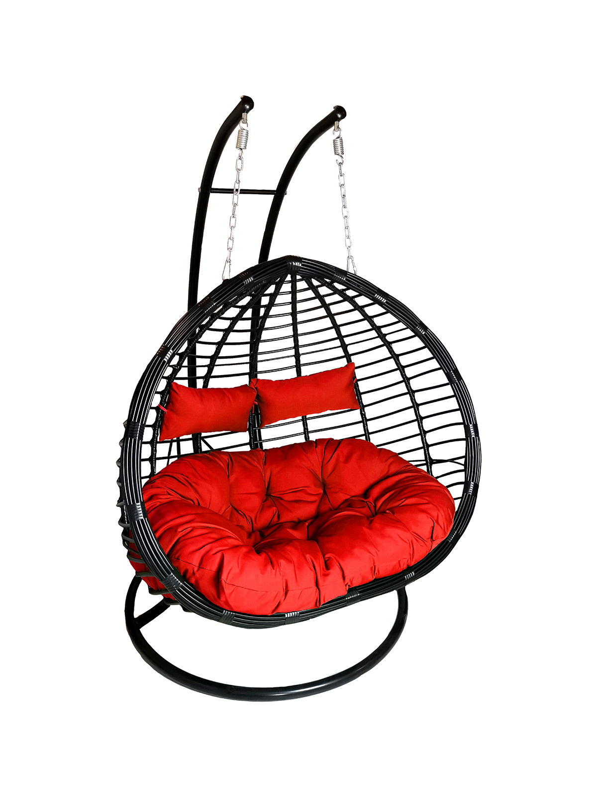 Levně Závěsné relaxační křeslo TWIN - červený sedák