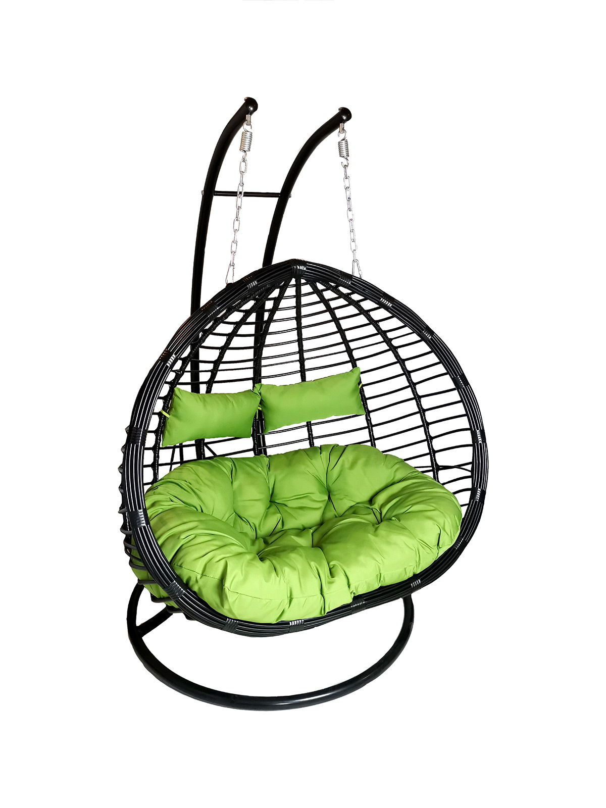 Levně Závěsné relaxační křeslo TWIN - zelený sedák