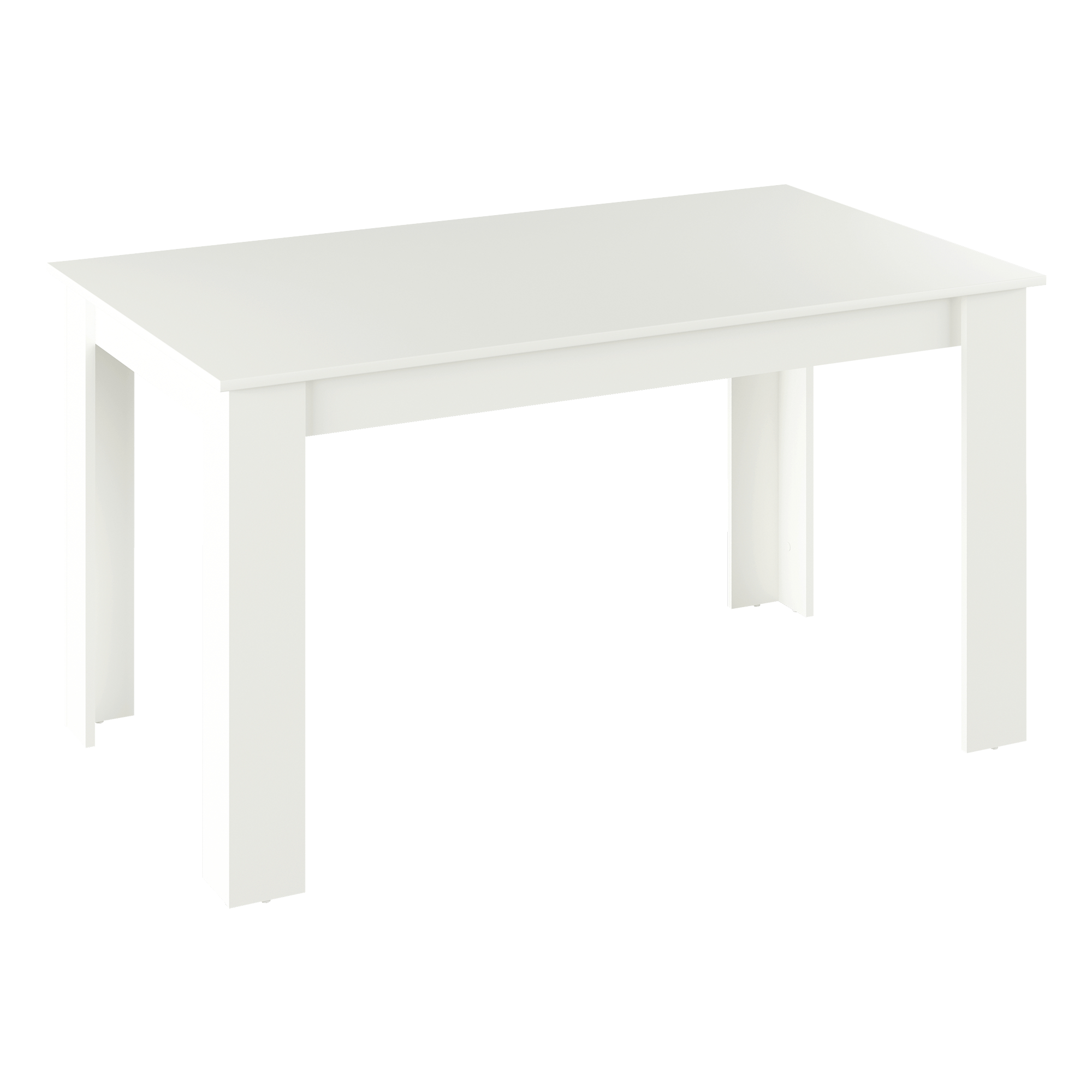 Levně Jídelní stůl, bílá, 140x80, GENERAL NEW