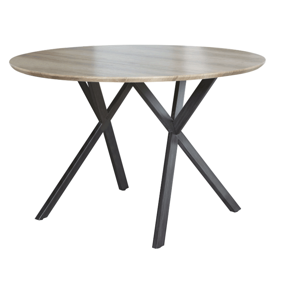 Levně Jídelní stůl, dub šedý/černá, AKTON