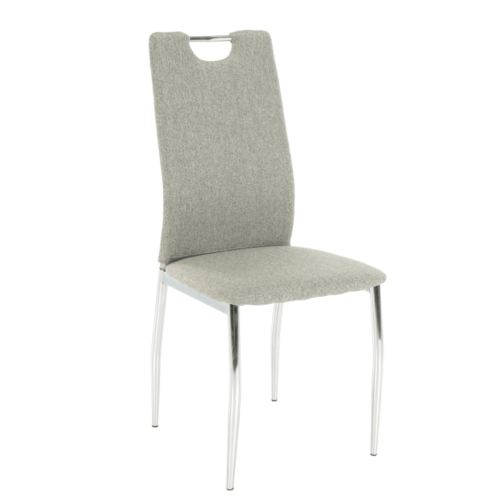 Levně Jídelní židle OLIVA NEW, látka béžový melír / chrom