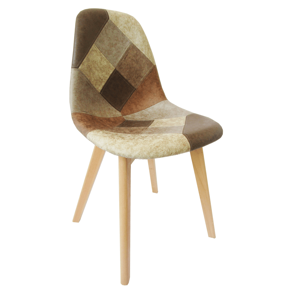 Levně Jídelní židle SALEVA, patchwork/buk