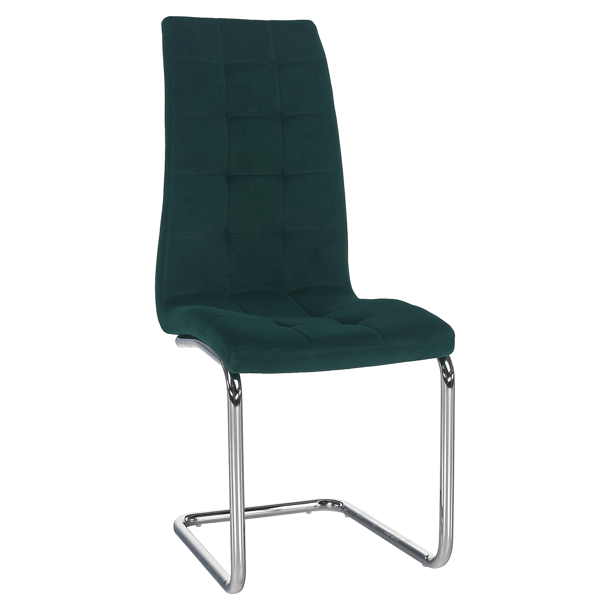 Levně Jídelní židle, smaragdová Velvet látka / chrom, SALOMA NEW