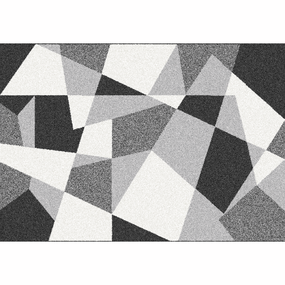 Levně Koberec, černá/šedá/bílá, 67x120, SANAR