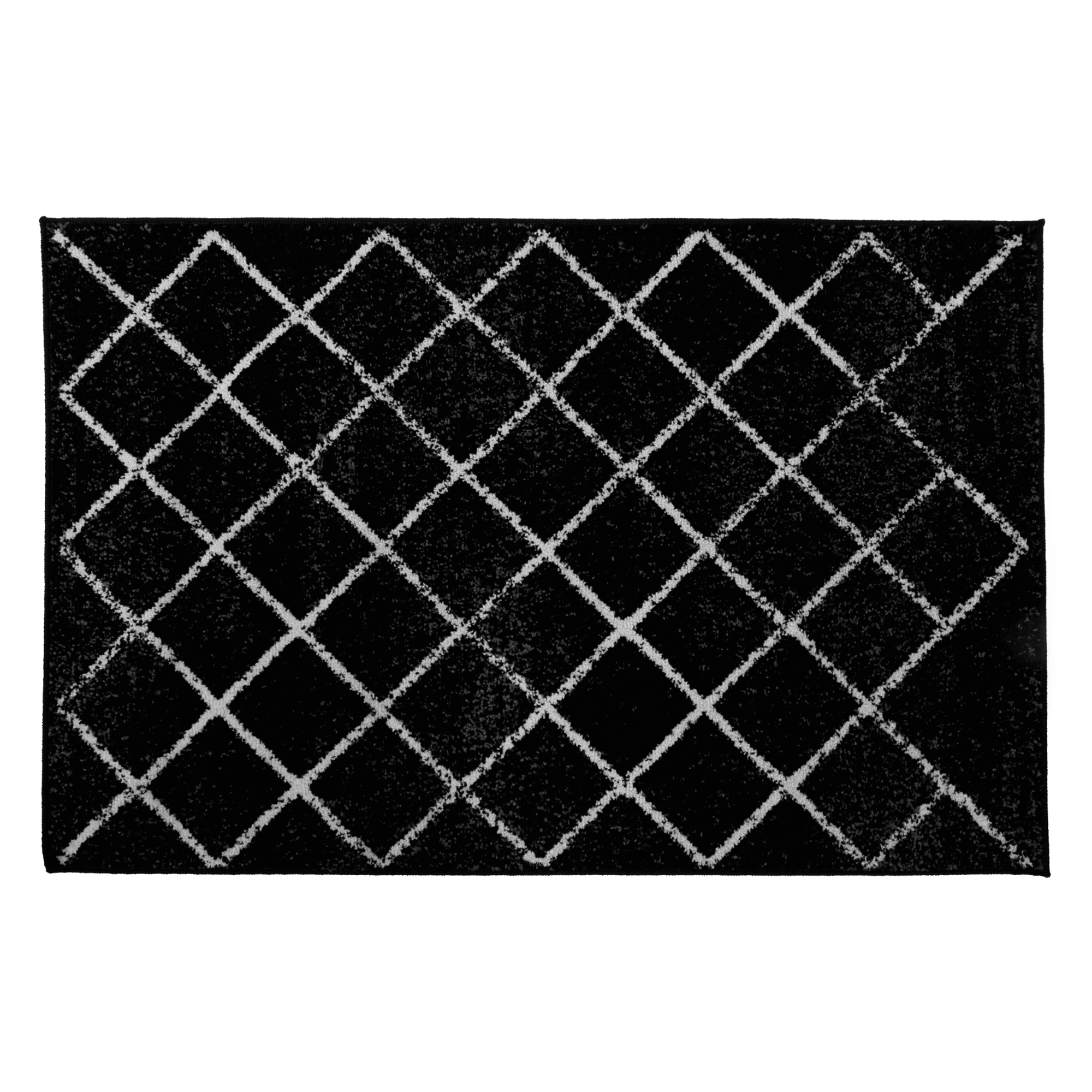 Levně Koberec, černá/vzor, 100x150 cm, MATES TYP 1