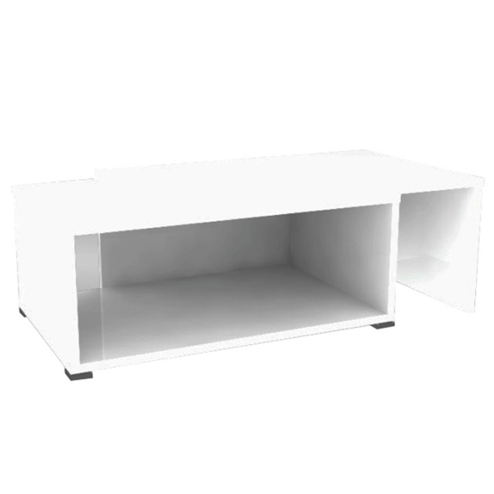 Levně Konferenční rozkládací stolek DRON, bílá/bílá