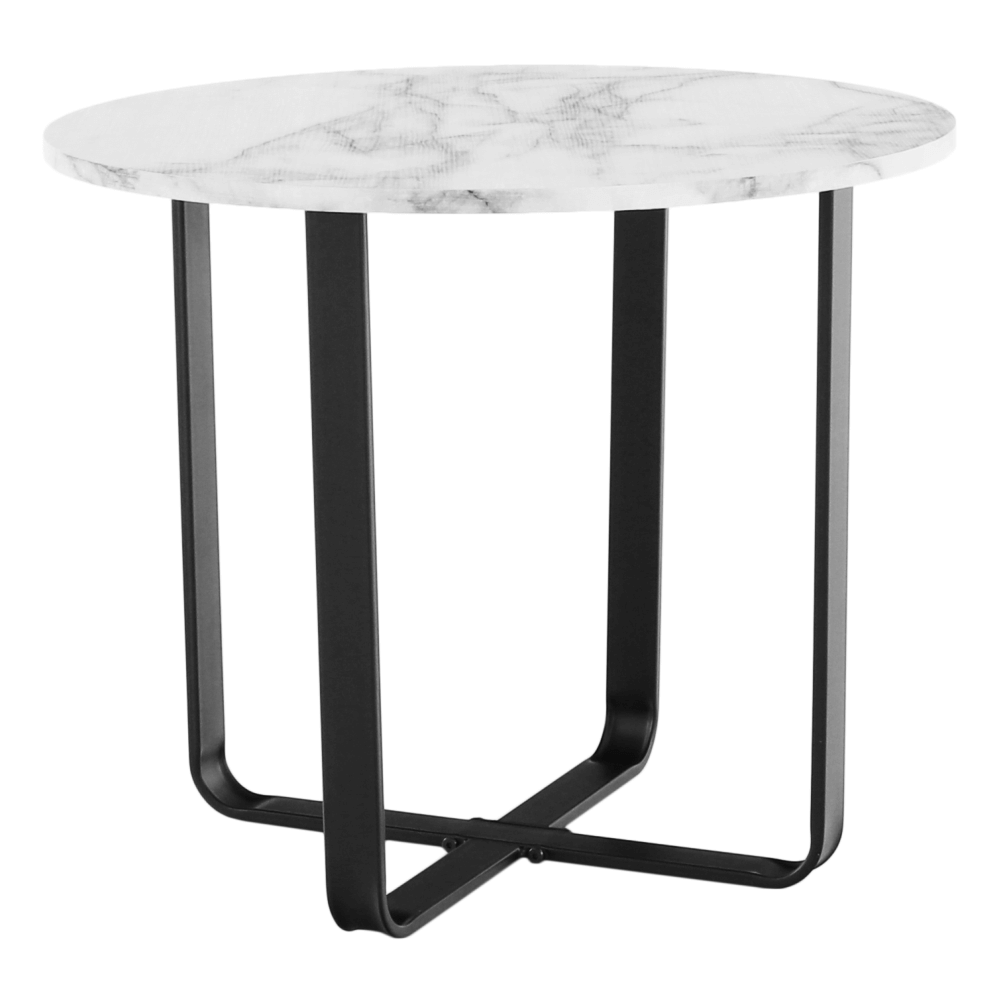 Levně Konferenční stolek, bílý mramor/černý kov, SALINO