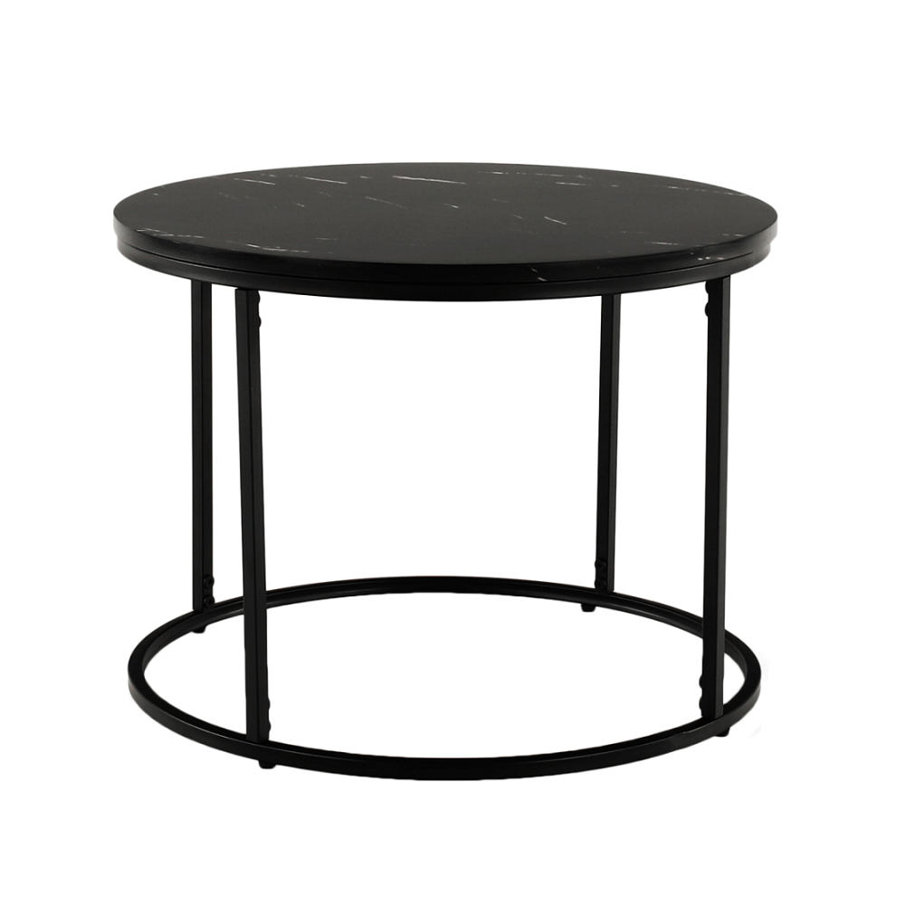 Levně Konferenční stolek, černý mramor/černý kov, GAGIN
