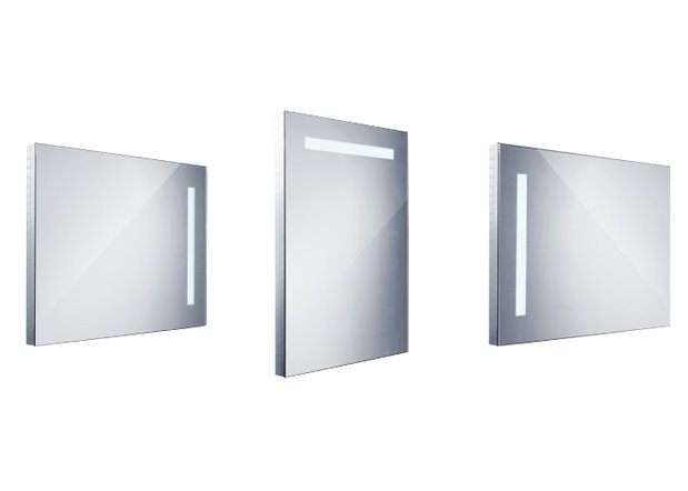 Koupelnové LED zrcadlo s ostrými rohy, 600x800mm - Sklo
