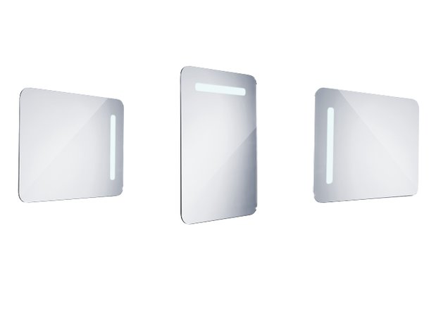 Zaoblené LED zrcadlo do koupelny 500x700mm - Sklo