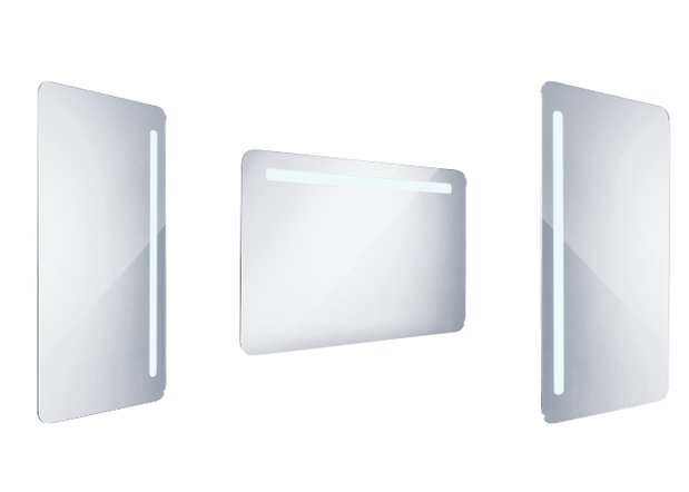 Zaoblené LED zrcadlo do koupelny 1000x600mm - Sklo