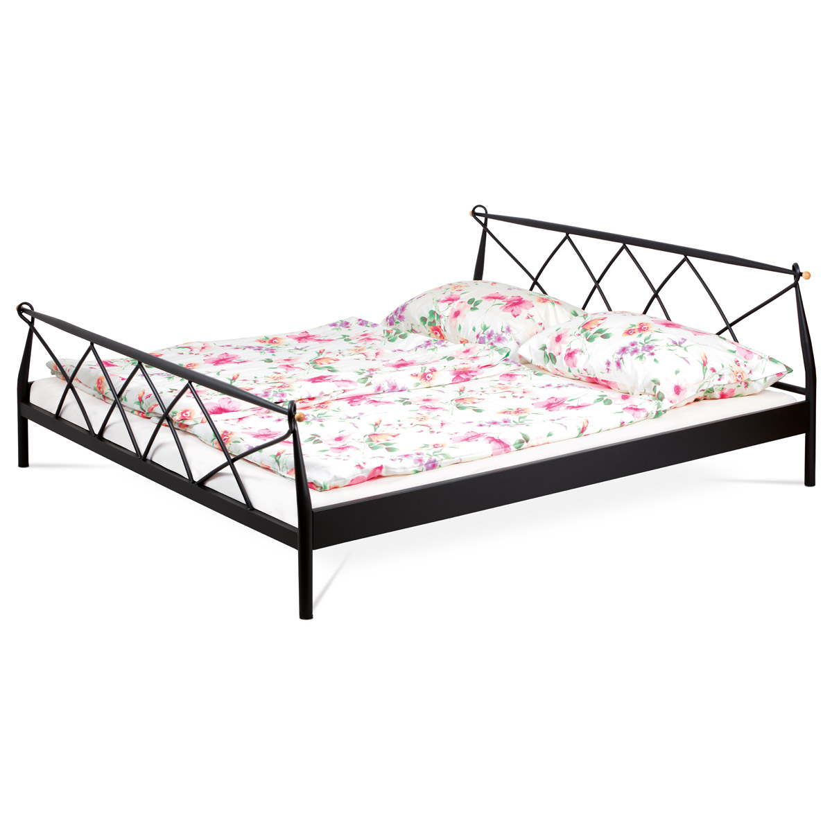 Levně Kovová postel BED-1907 BK 90x200 cm