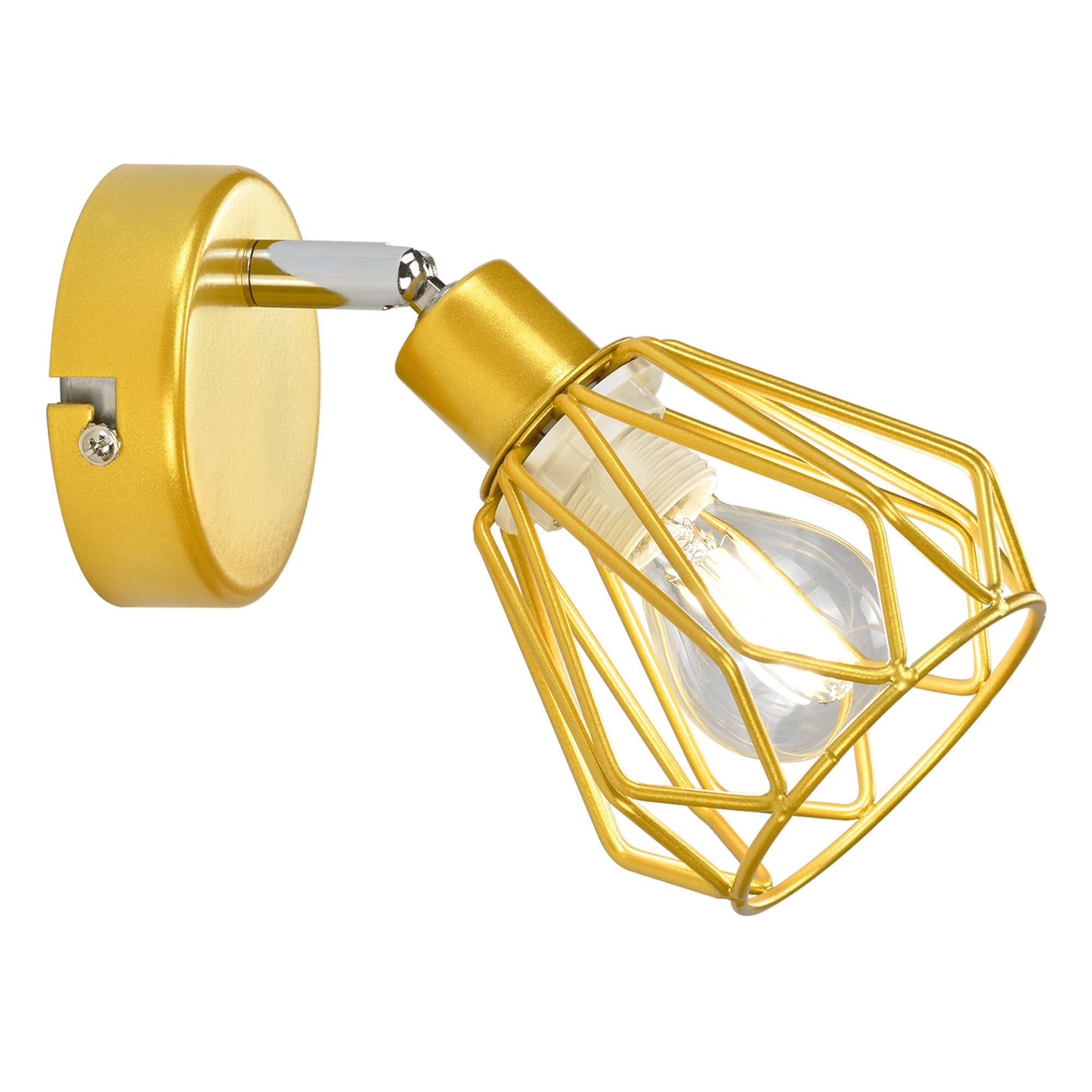 Levně Nástěnná lampa, zlatá/kov, OKIRA TYP 2