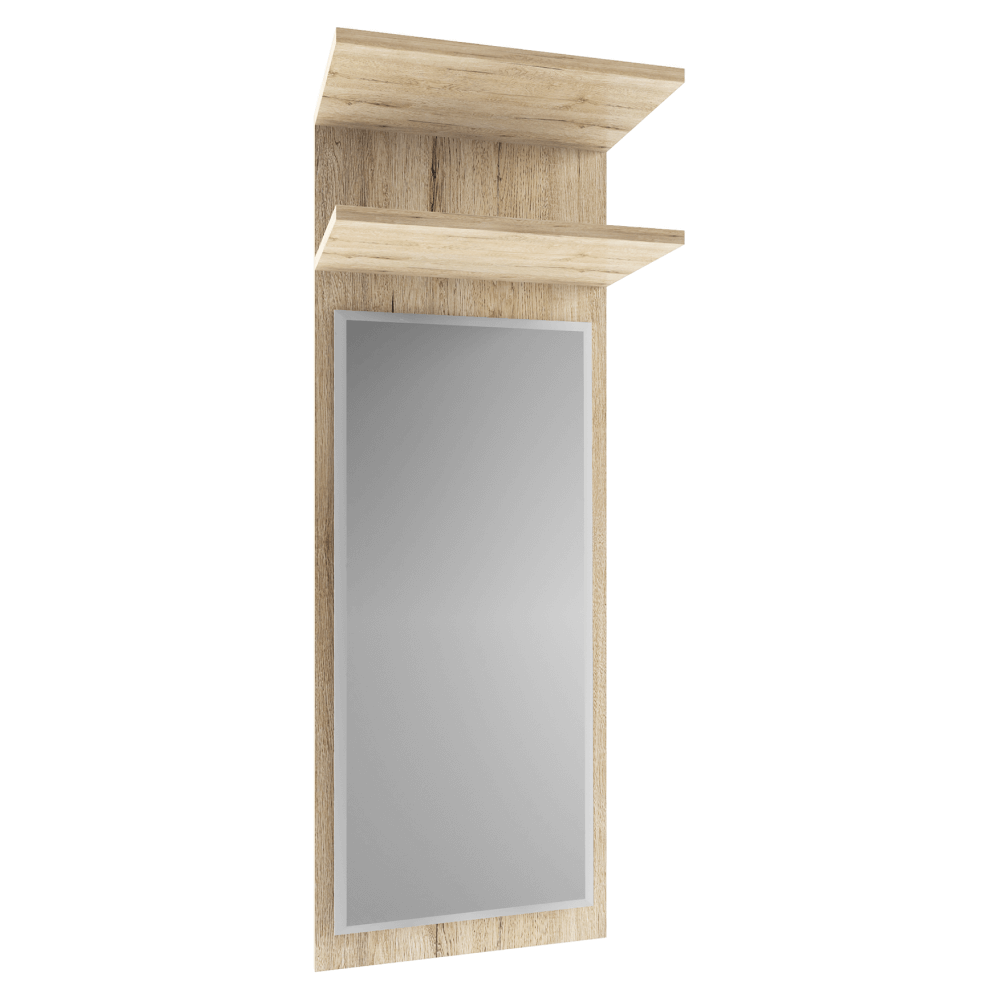 Levně Panel se zrcadlem ORESTES 45, dub san remo