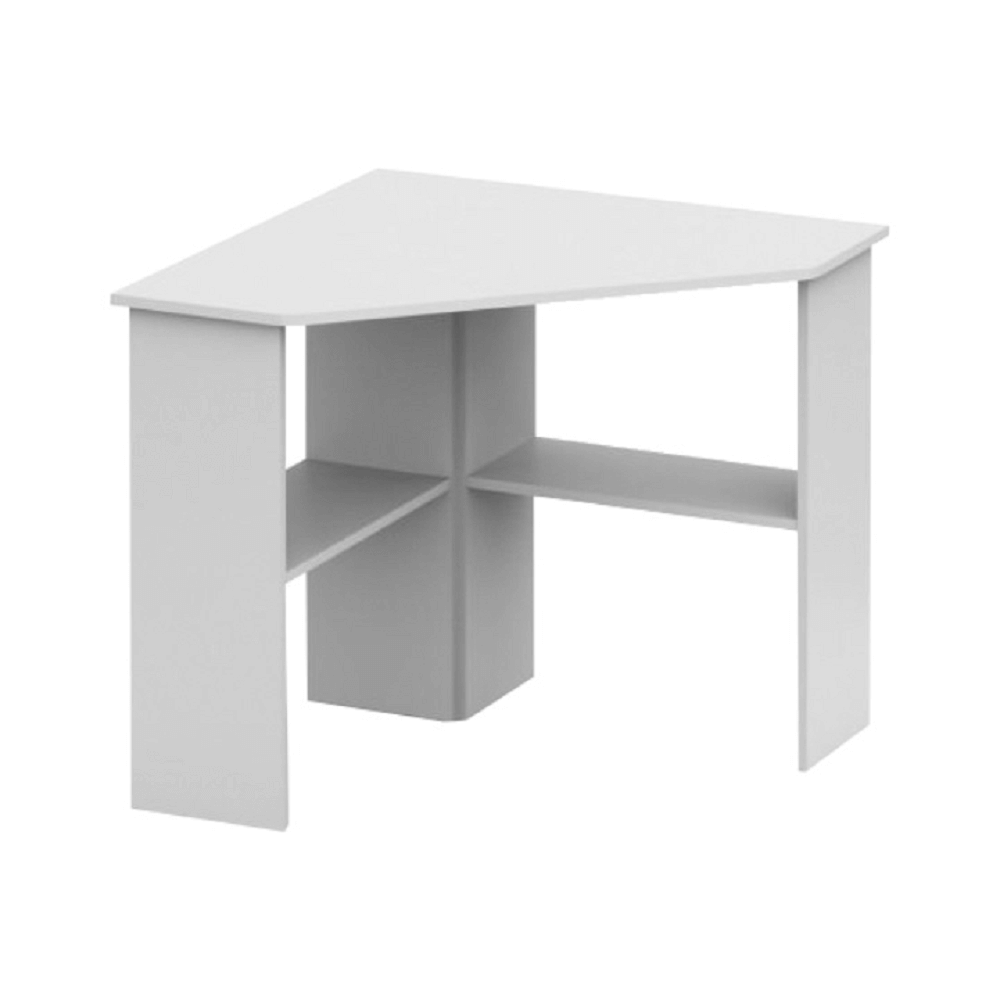 PC stůl, rohový, bílá, RONY NEW - bílá - lamino