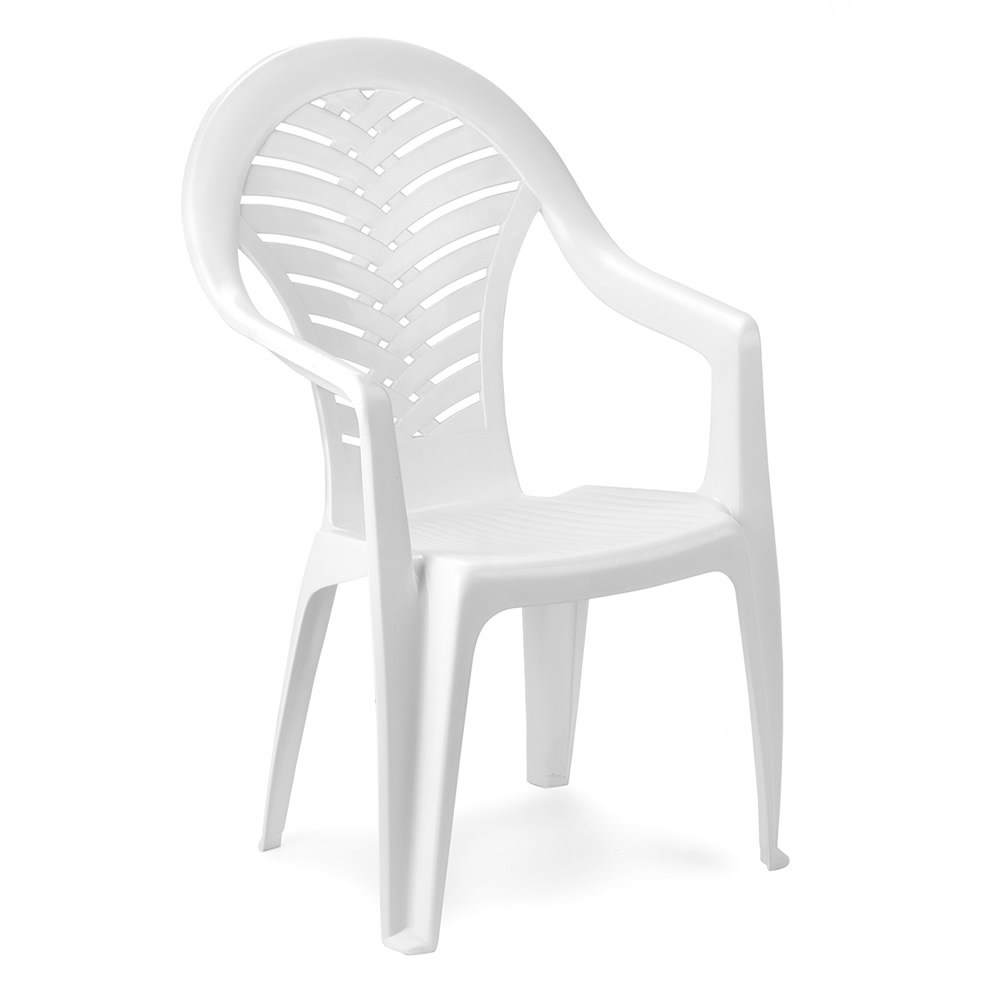 Levně Plastová zahradní židle Oceán bílá