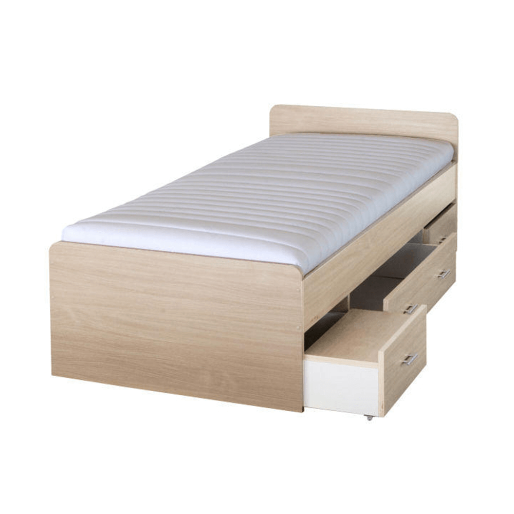 Dětská postel DUET 90x200 cm, javor - lamino