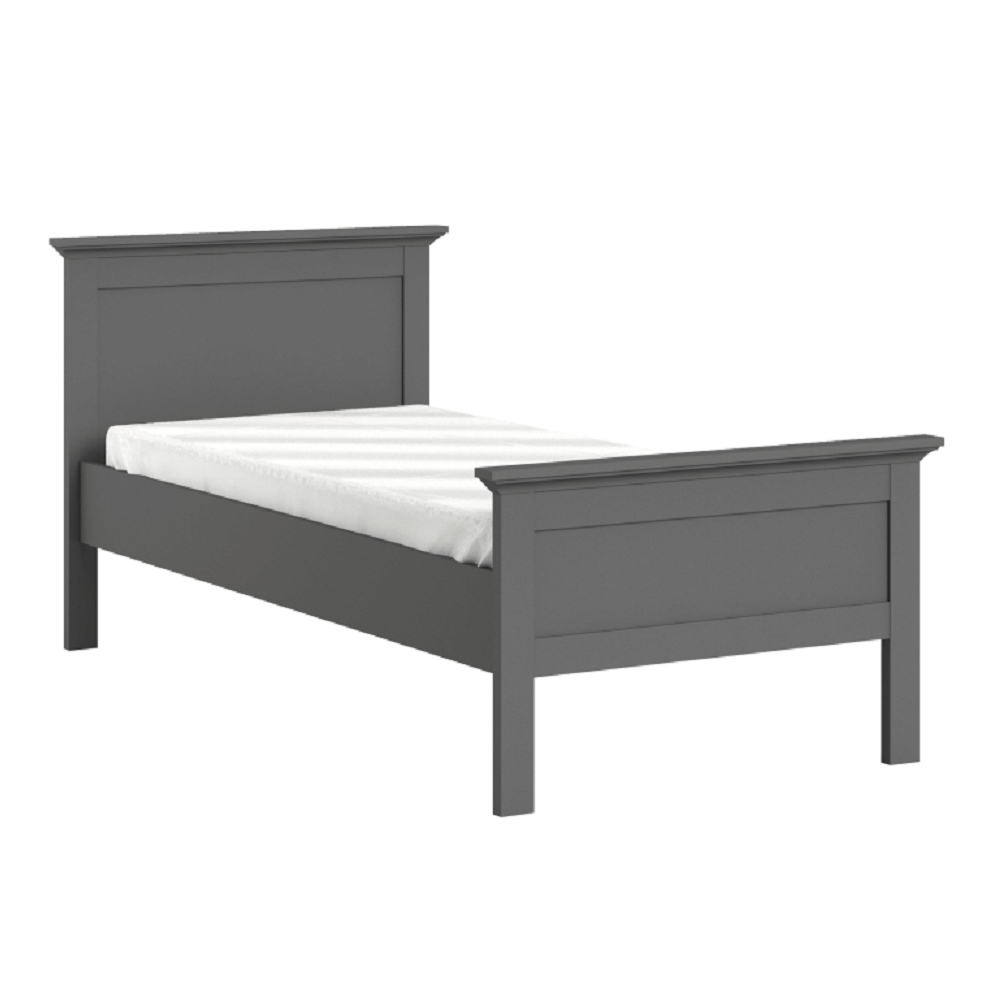 Levně Jednolůžková postel PARIS 77801 šedá, 90x200 cm
