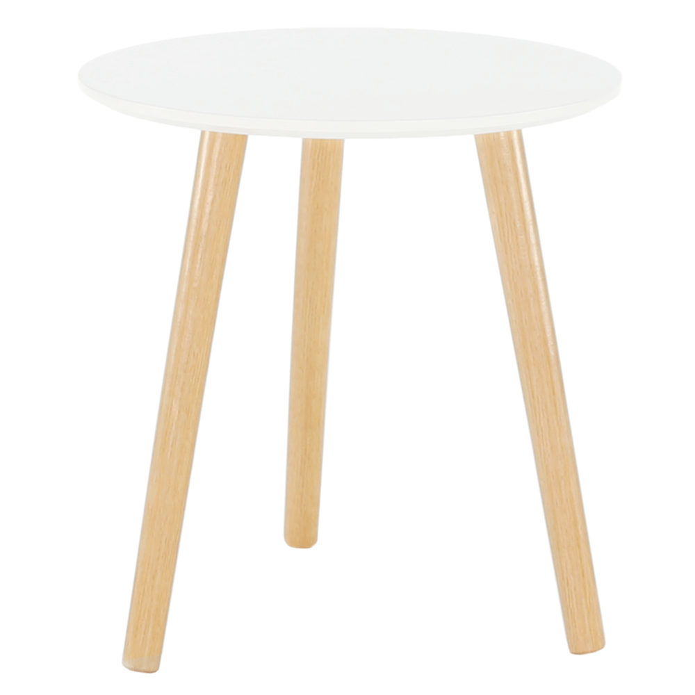Levně Příruční stolek PAMINO, bílá / přírodní