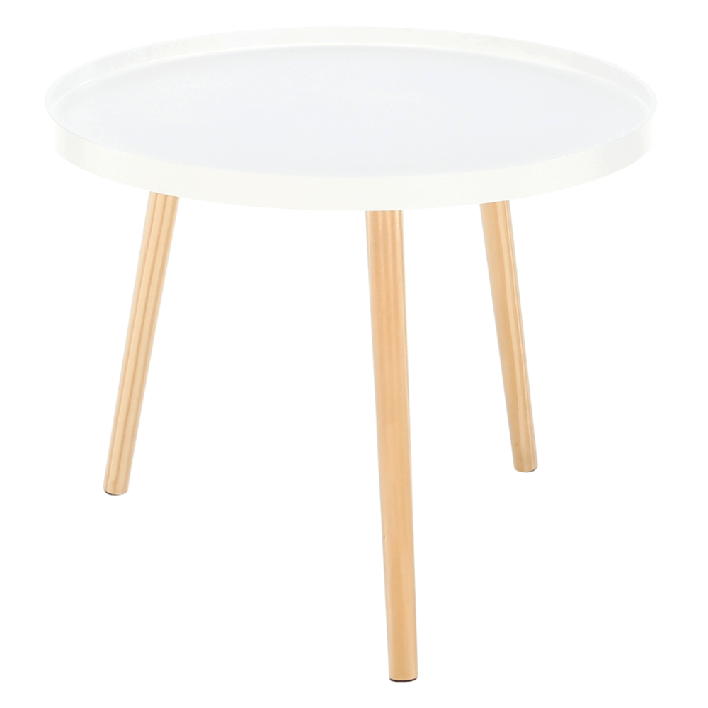 Levně Příruční stolek SANSE TYP 1, bílá/přírodní