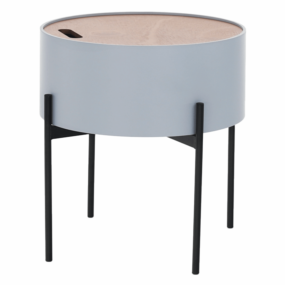 Levně Příruční stolek MOSAI, šedá / přírodní / černá