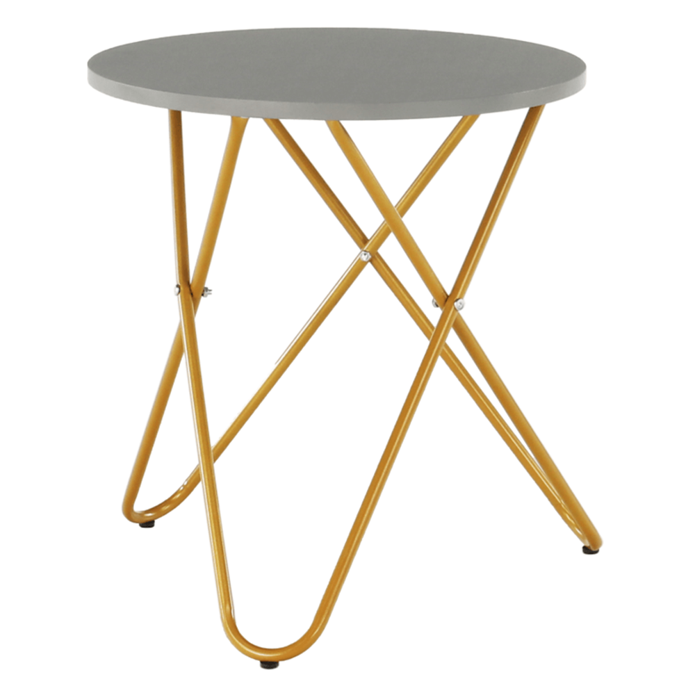 Levně Příruční stolek, šedá/zlatý nátěr, RONDEL