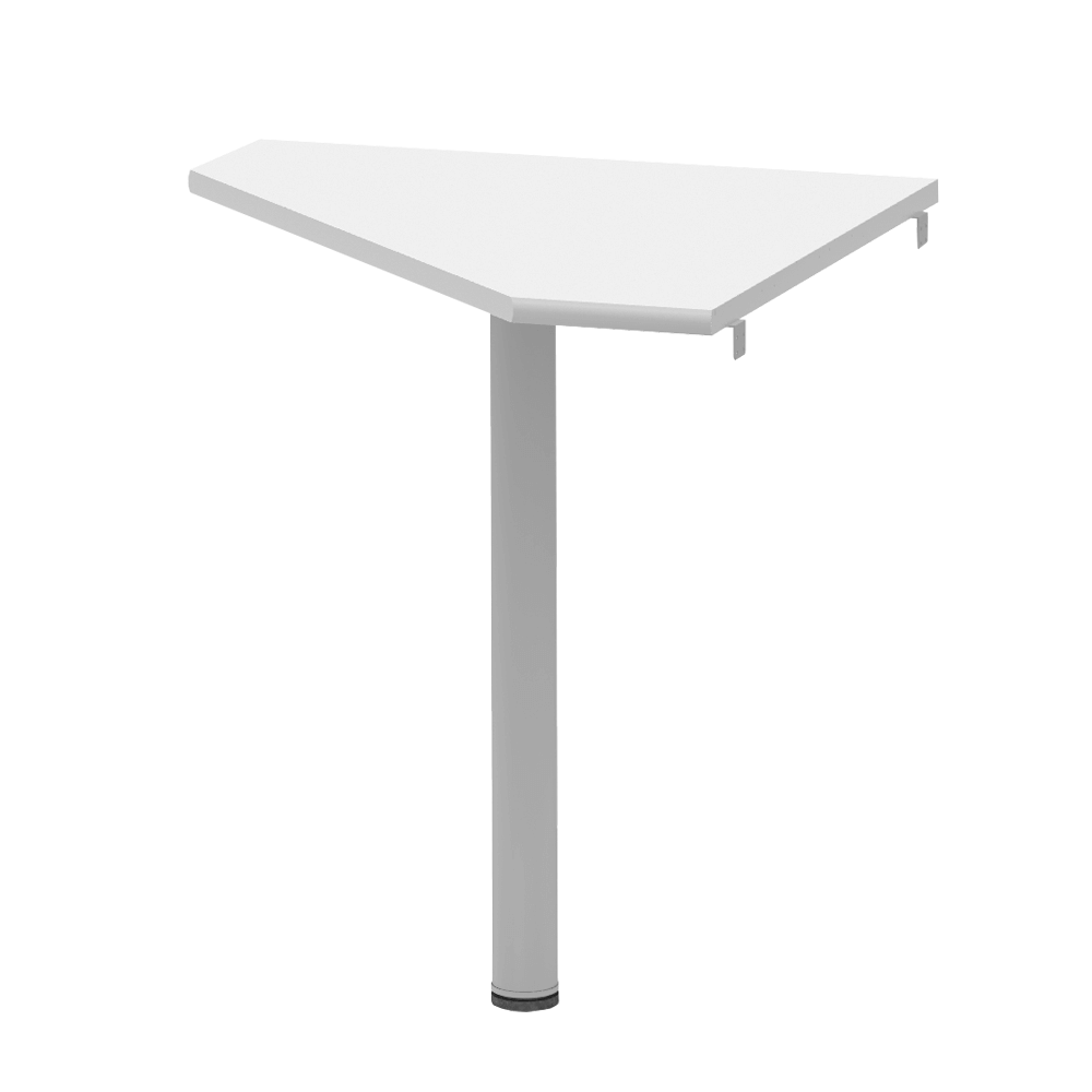 Levně Rohový stolek, bílá/kov, JOHAN 2 NEW 06